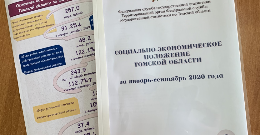 Томскстат выпустил доклад «Социально-экономическое положение Томской области» за январь-сентябрь 2020 года
